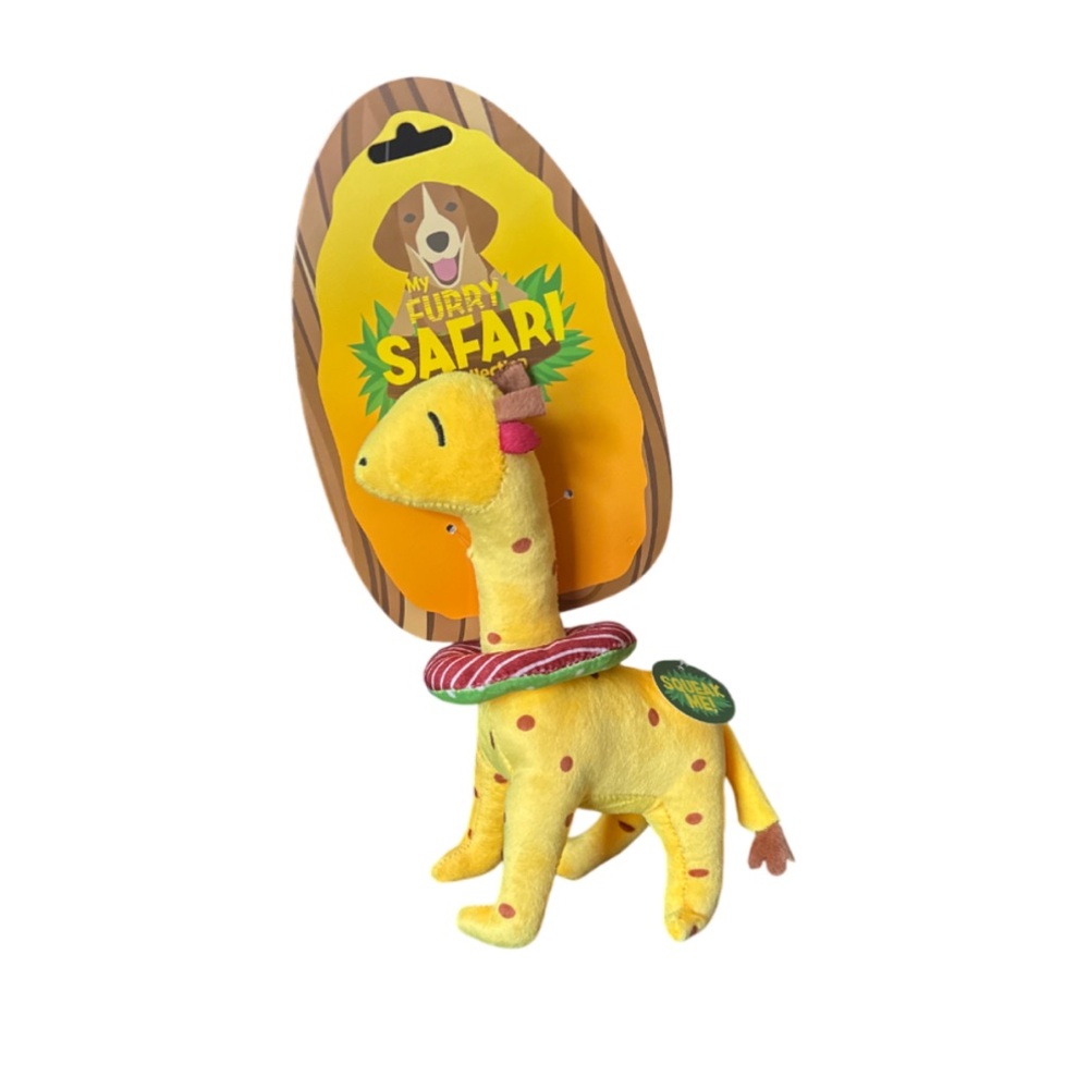 NWT Yellow Giraffe Squeeze Squeaky Dog Toy